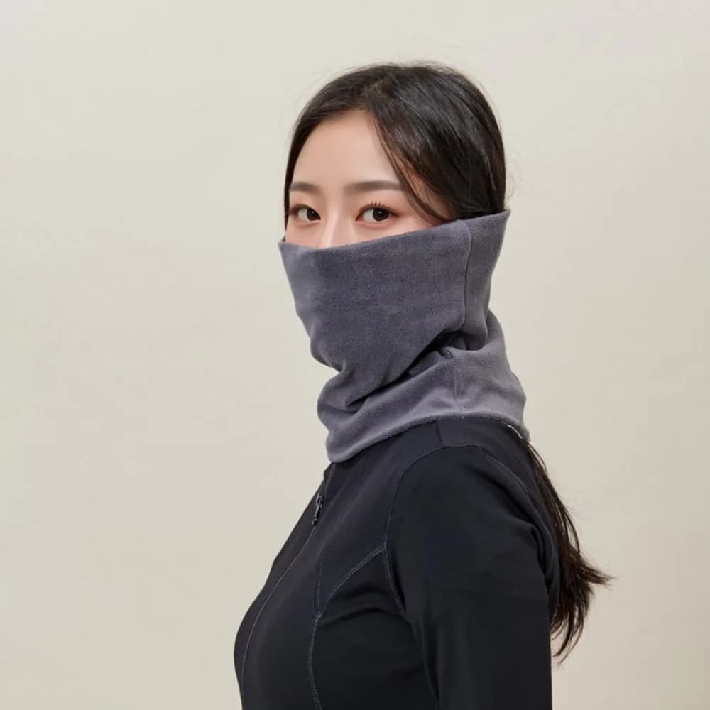 베르크 겨울 방한 넥워머, 블랙+블랙, 1개