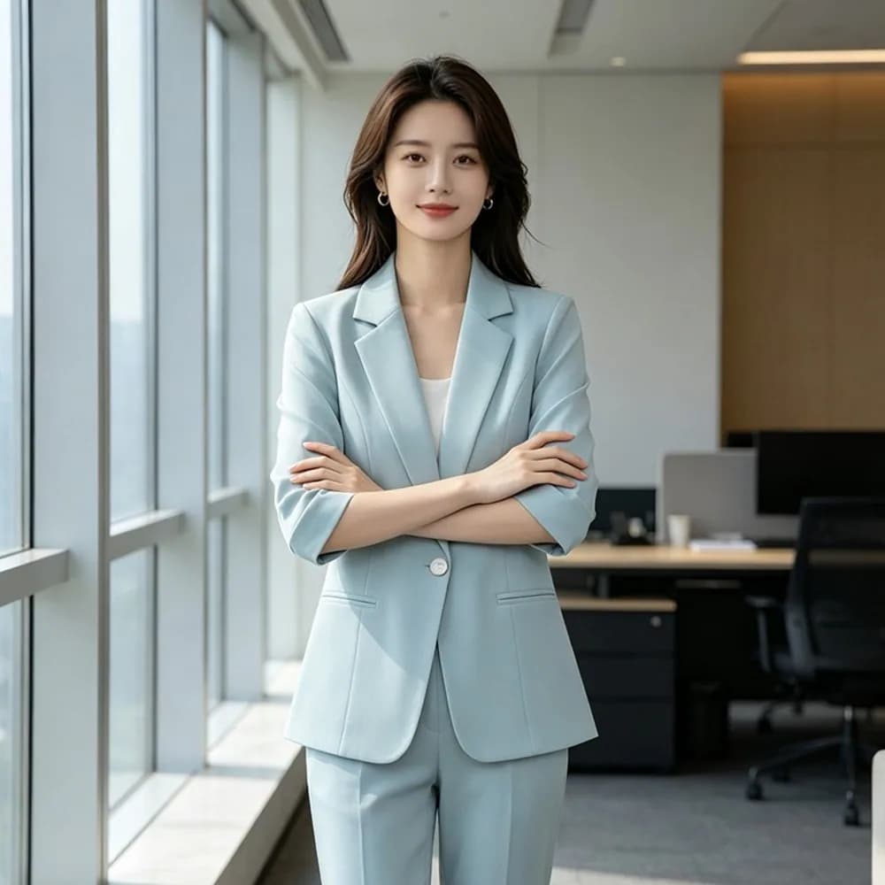 708090 여름 정장 코트 캐주얼 얇은 정장 상의