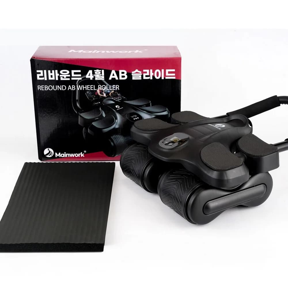 메인워크 AB 슬라이드 무소음 코어 복근 운동 기구 리바운드 ab 롤 아웃 + 프리미엄 무릎패드