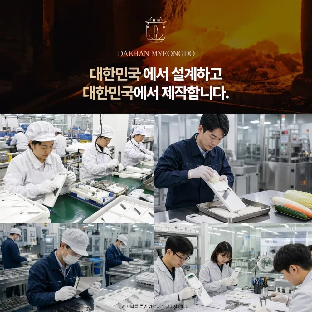 대한명도 4세대 3단 두께조절 채칼 슬라이서 만능 국민템, 바이오화이트, 1개