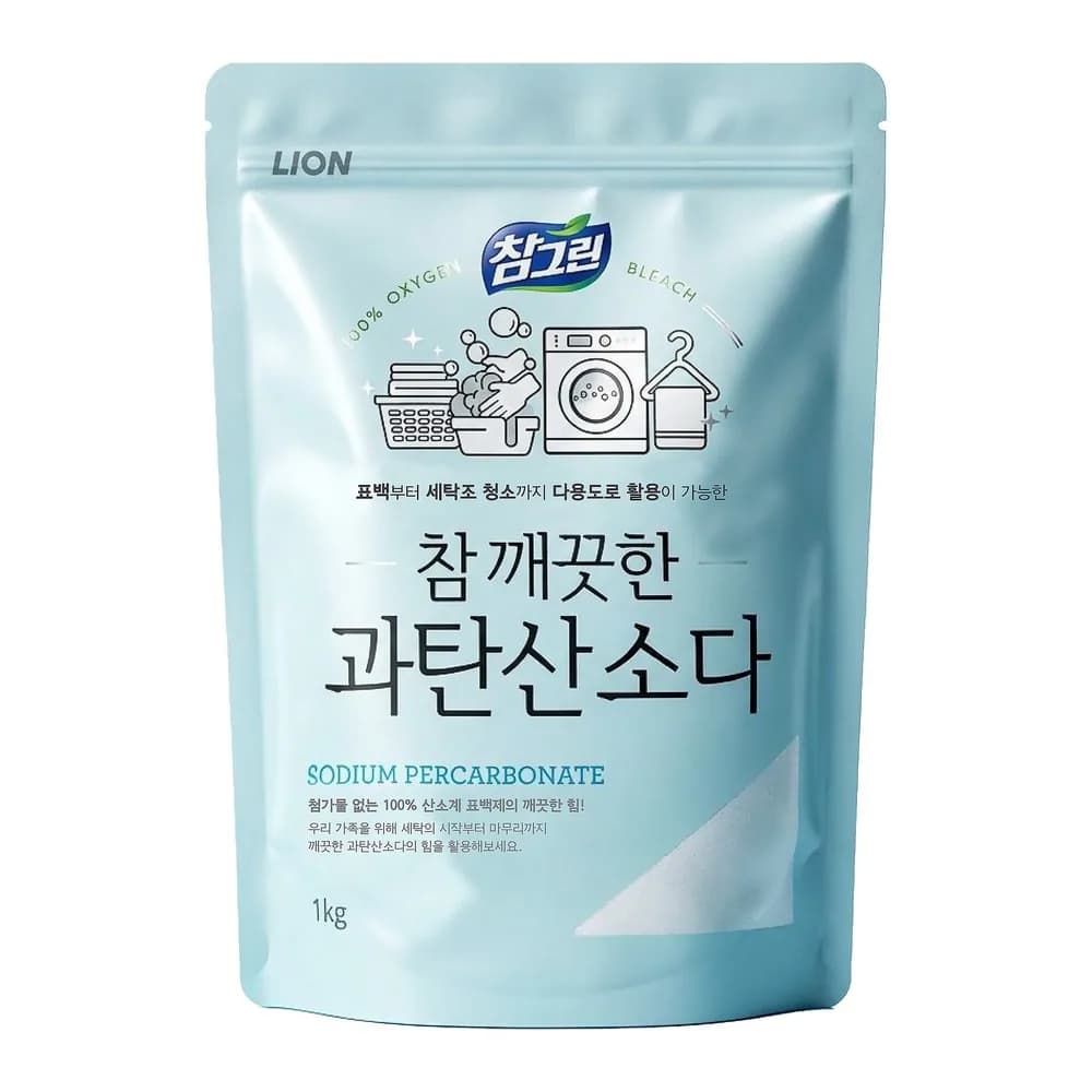 참그린 참 깨끗한 과탄산소다 주방세제 파우치, 1kg, 8개