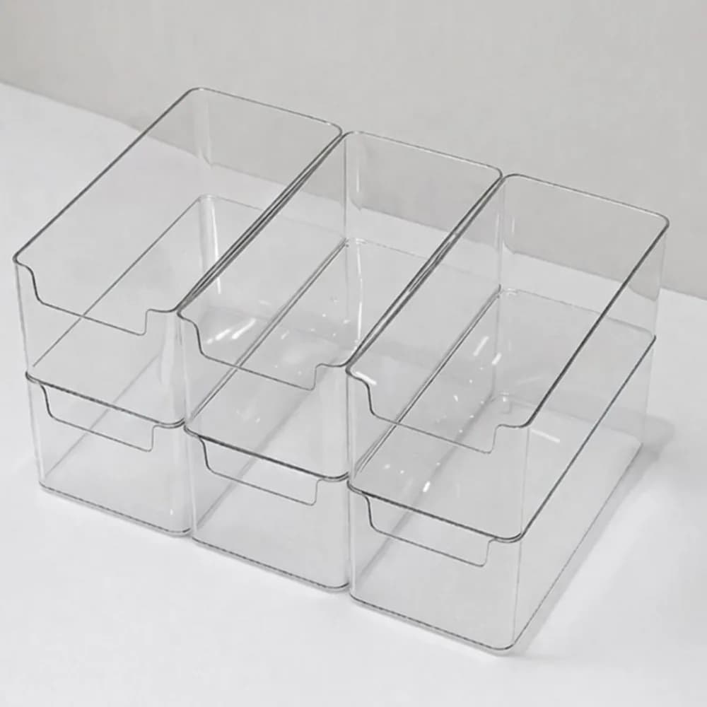 다용도 정리 수납함, 투명, 6개