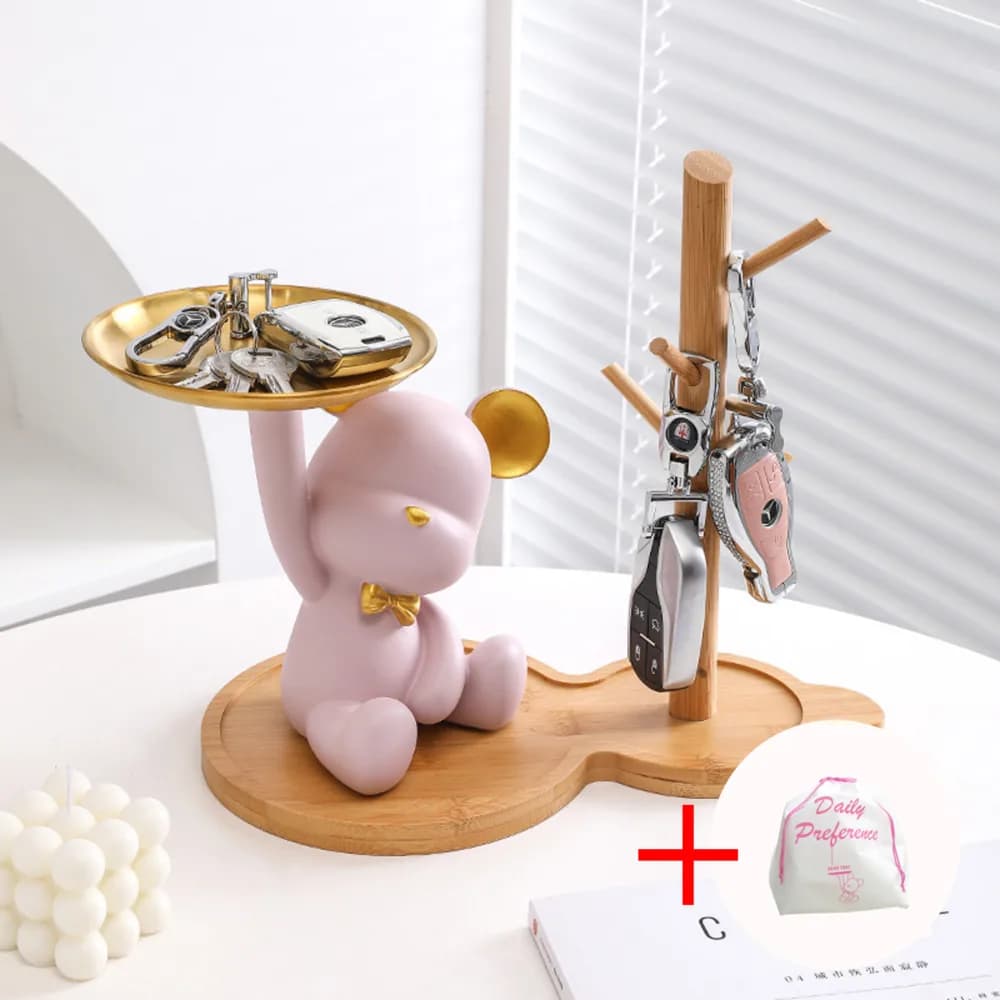 일상HO감 북극곰 곰돌이 트레이 악세사리 수납함 차키보관