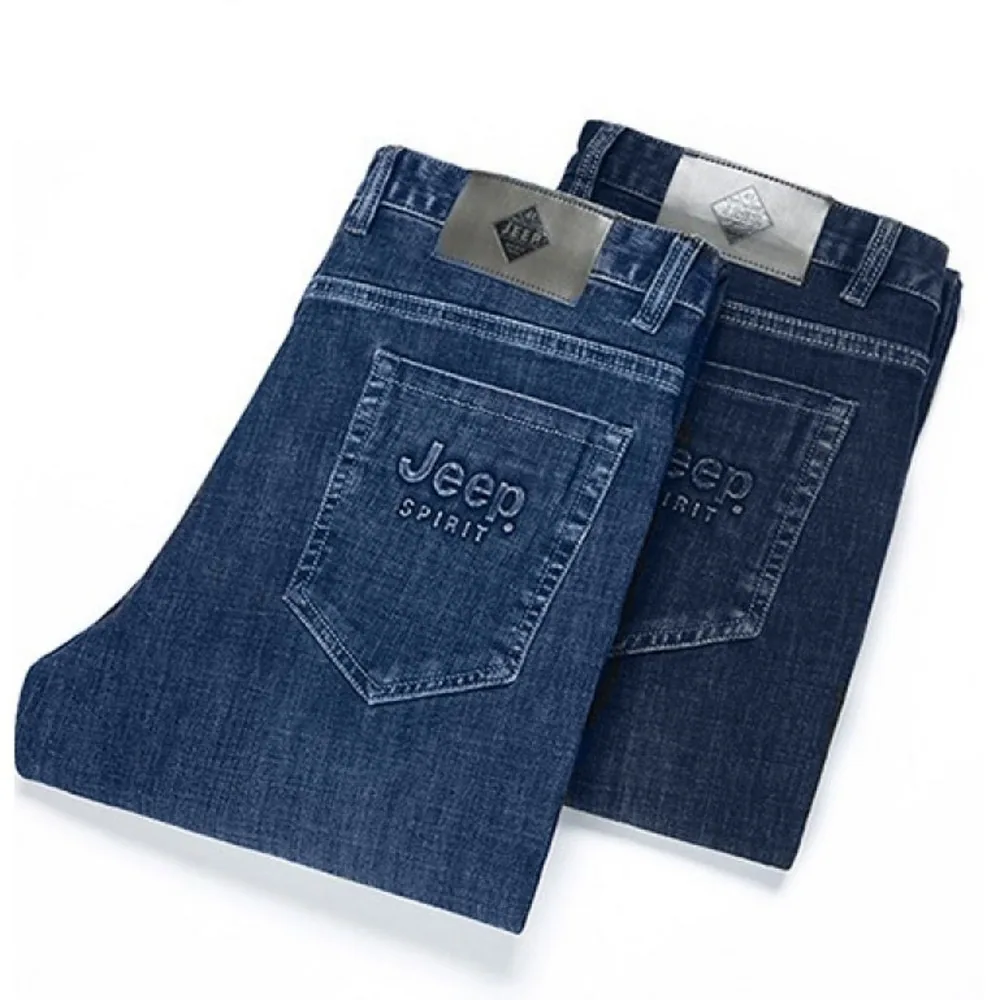 JEEP Spirit (지프스피릿) 남성 청바지 마이크로 탄성 미드 웨이스트 팬츠 비즈니스 캐주얼 청바지 Jeans-26812