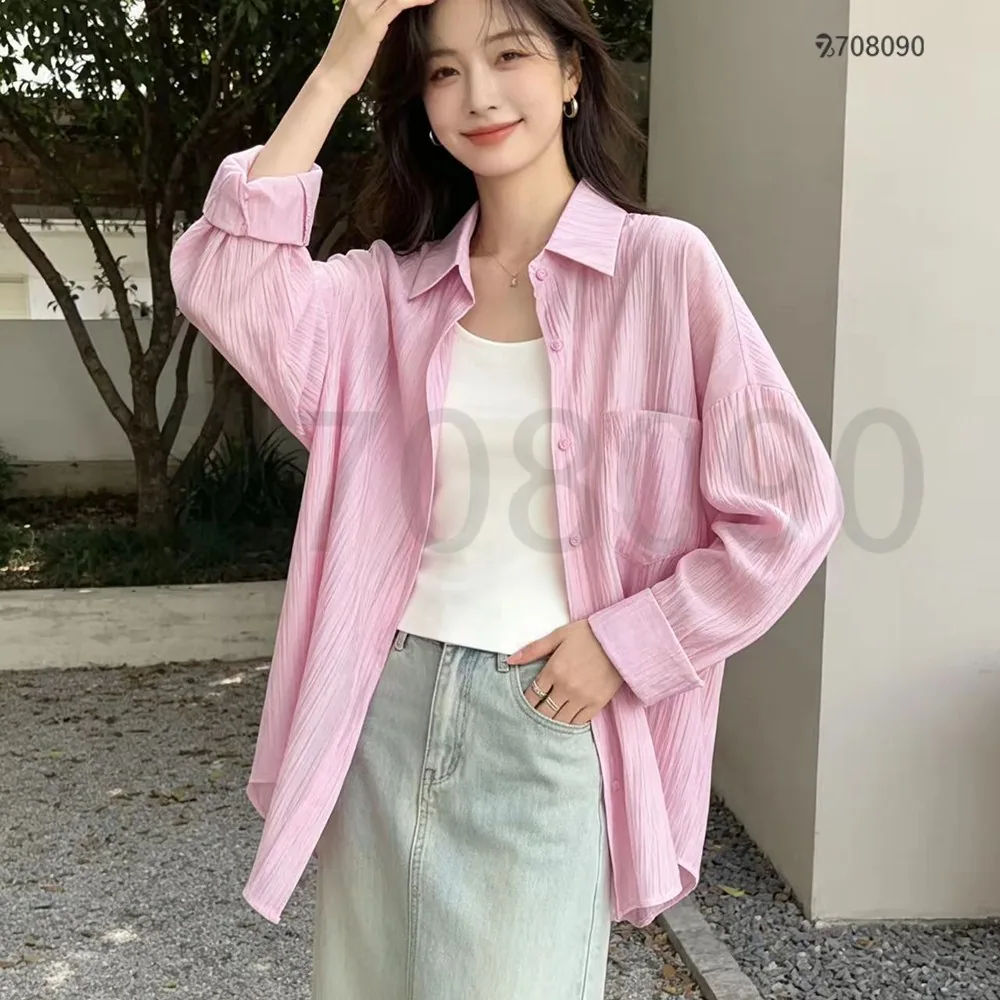 708090 여성 여름 자외선 차단 셔츠 패션 캐주얼 얇은 바람막이 상의