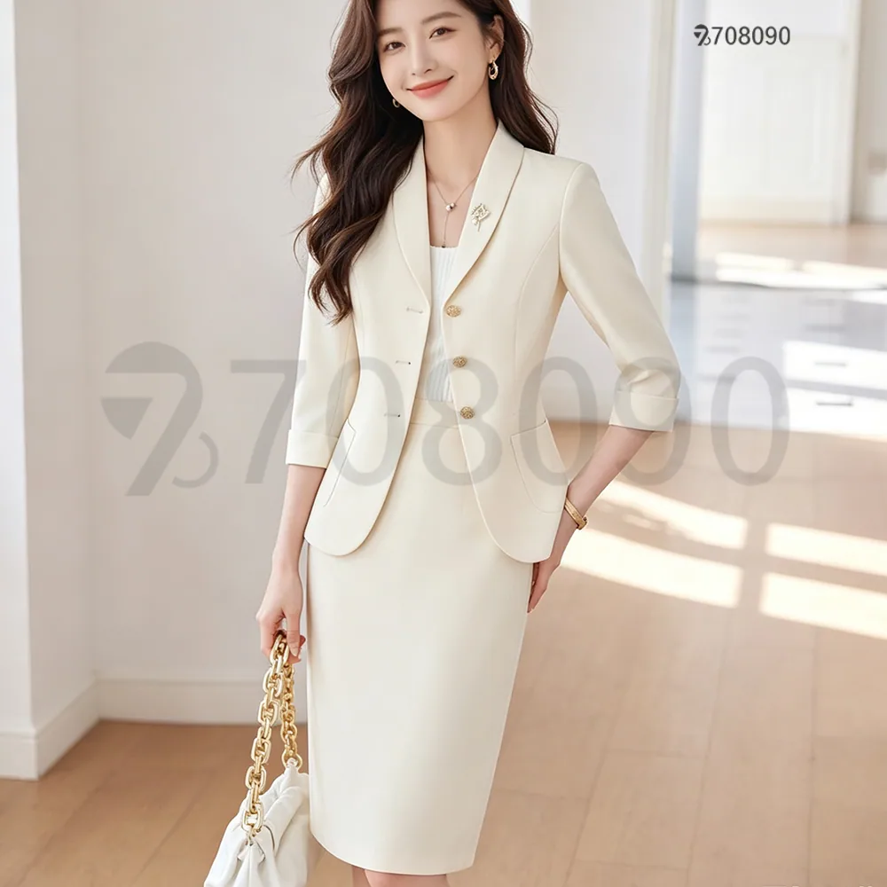708090 봄여름 정장 세트 패션 스커트 투피스