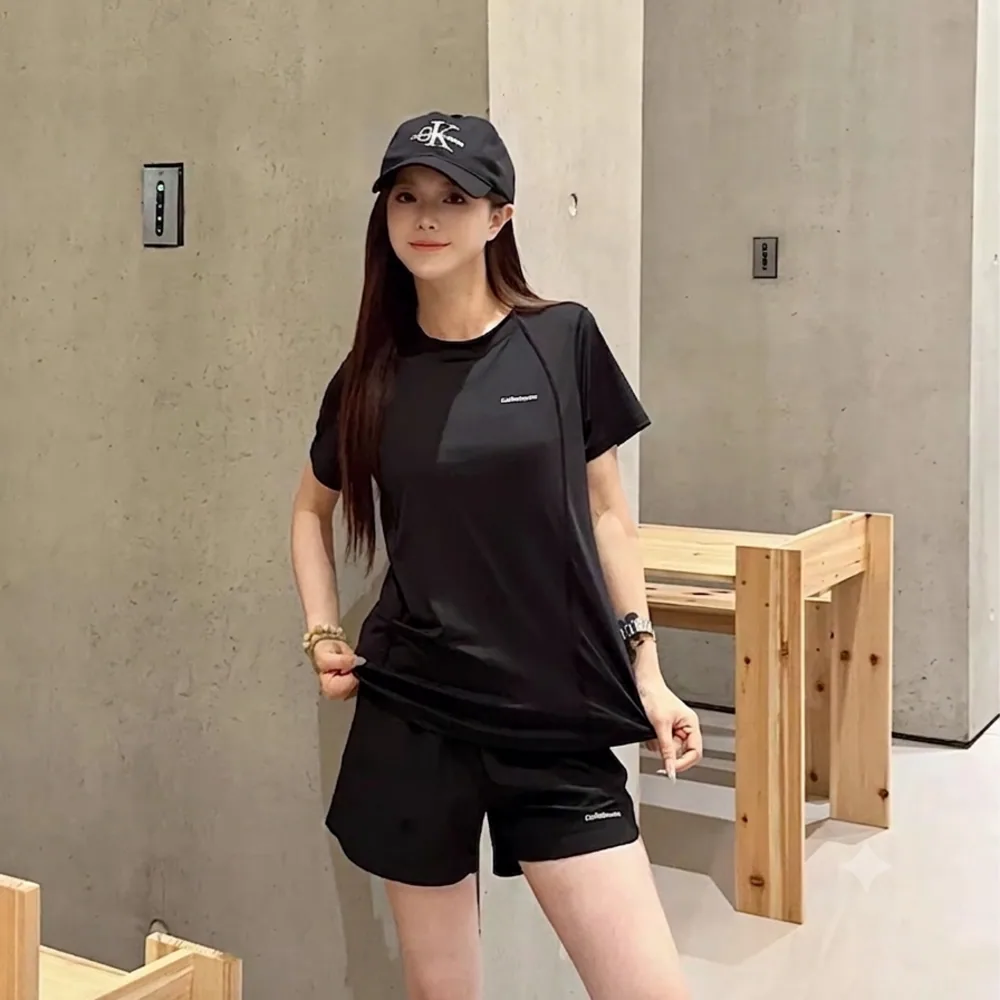 디프른티 헬스 요가 필라테스 반팔 트레이닝세트
