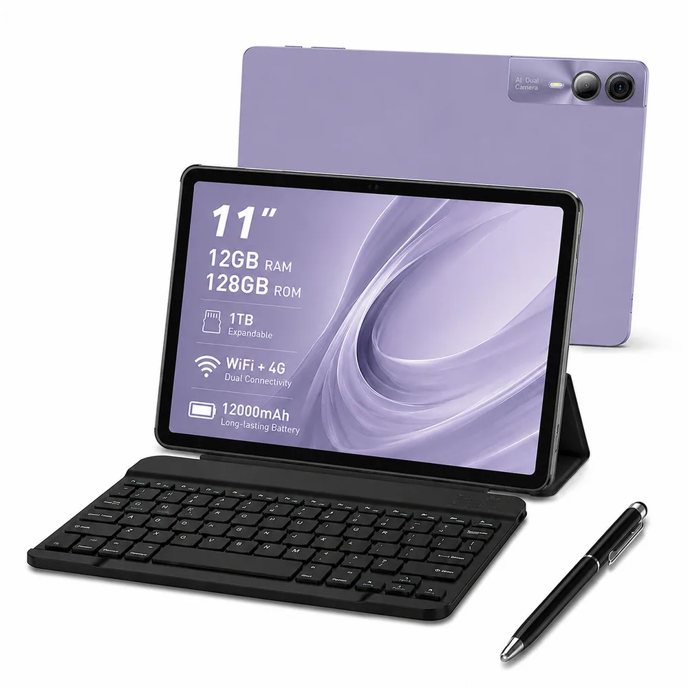 11인치 LTE 태블릿PC 12GB+128GB 안드로이드14 듀얼 SIM 4G 통화 GPS 지원 공부용 사무용