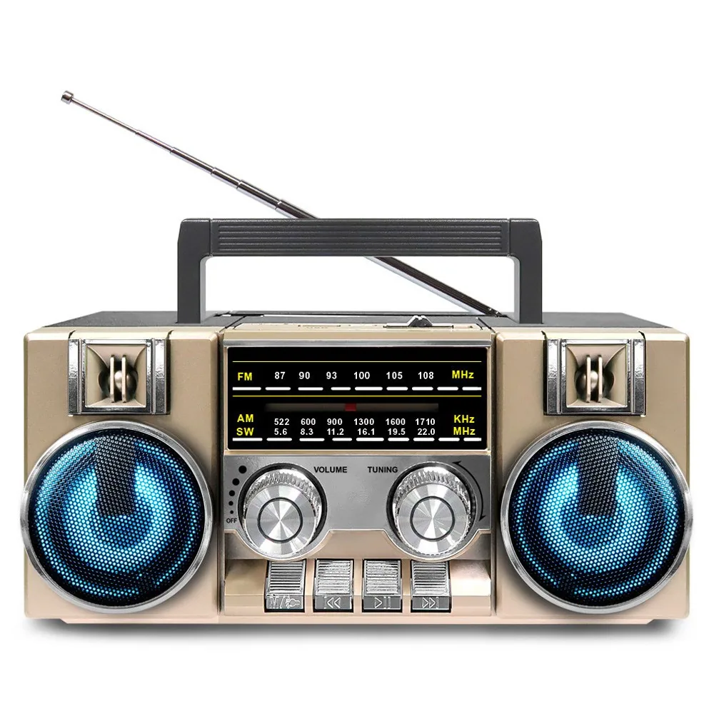 코비 레트로 아날로그 다이얼 FM 라디오 블루투스 스피커