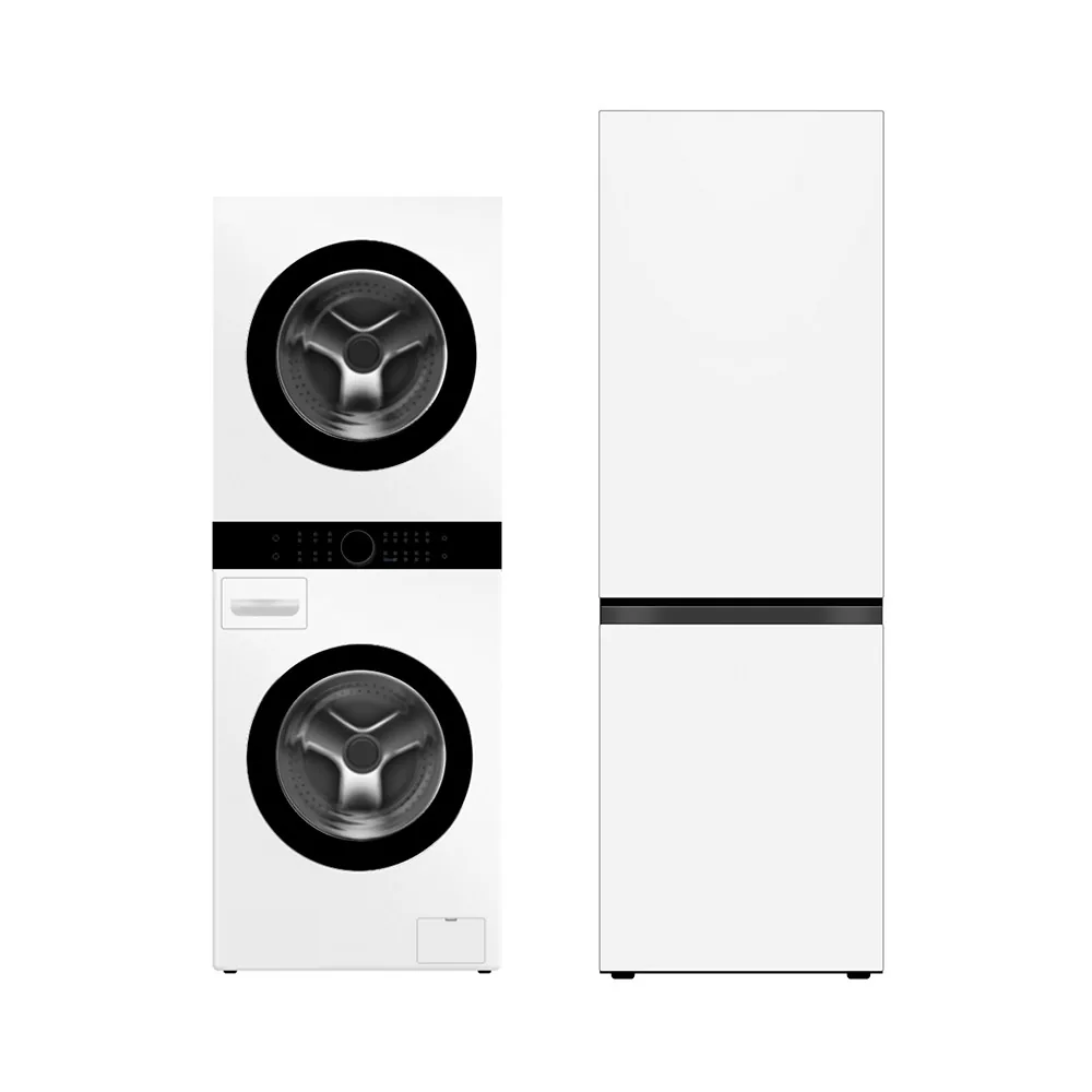 LG 트롬 오브제컬렉션 워시타워 컴팩트 세탁13kg 건조 10kg + LG 모던엣지 냉장고 오브제컬렉션 344L 10WN-Q33MH3