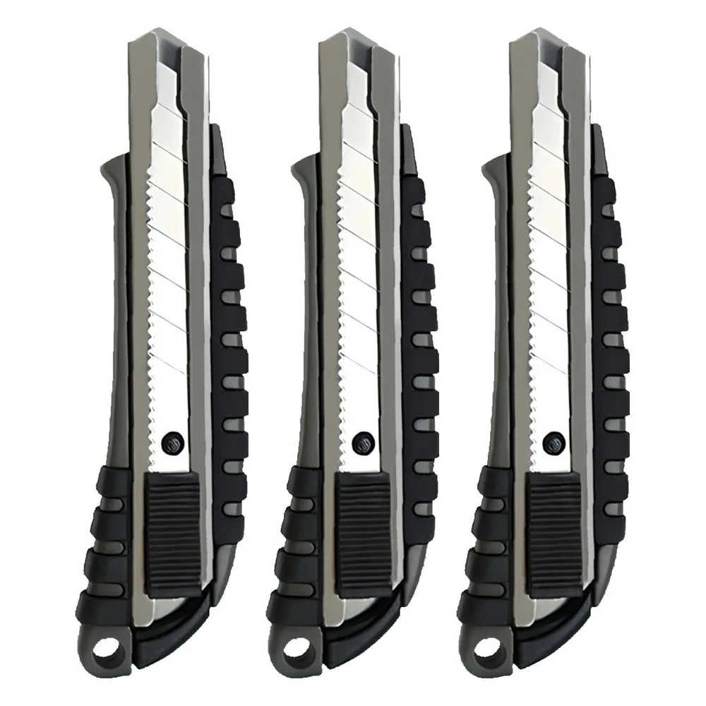 화신 커터칼 대 18mm KN-351, 혼합색상, 3개